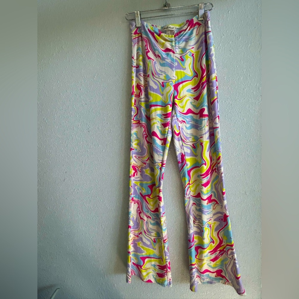 Stretch Bell Bottom Multi Colored Pants